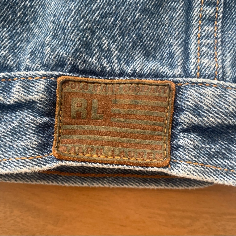 Vintage Polo Jeans Ralph Lauren American Flag Denim Jacket - Picture 4 of 8